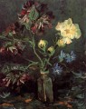 Jarrón con Miosotis y Peonías Vincent van Gogh Impresionismo Flores